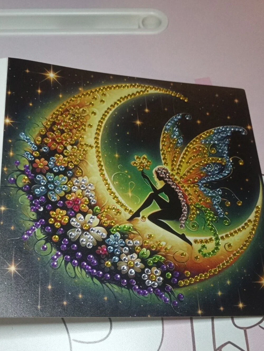Crescent Moon Fairy Card Handmade